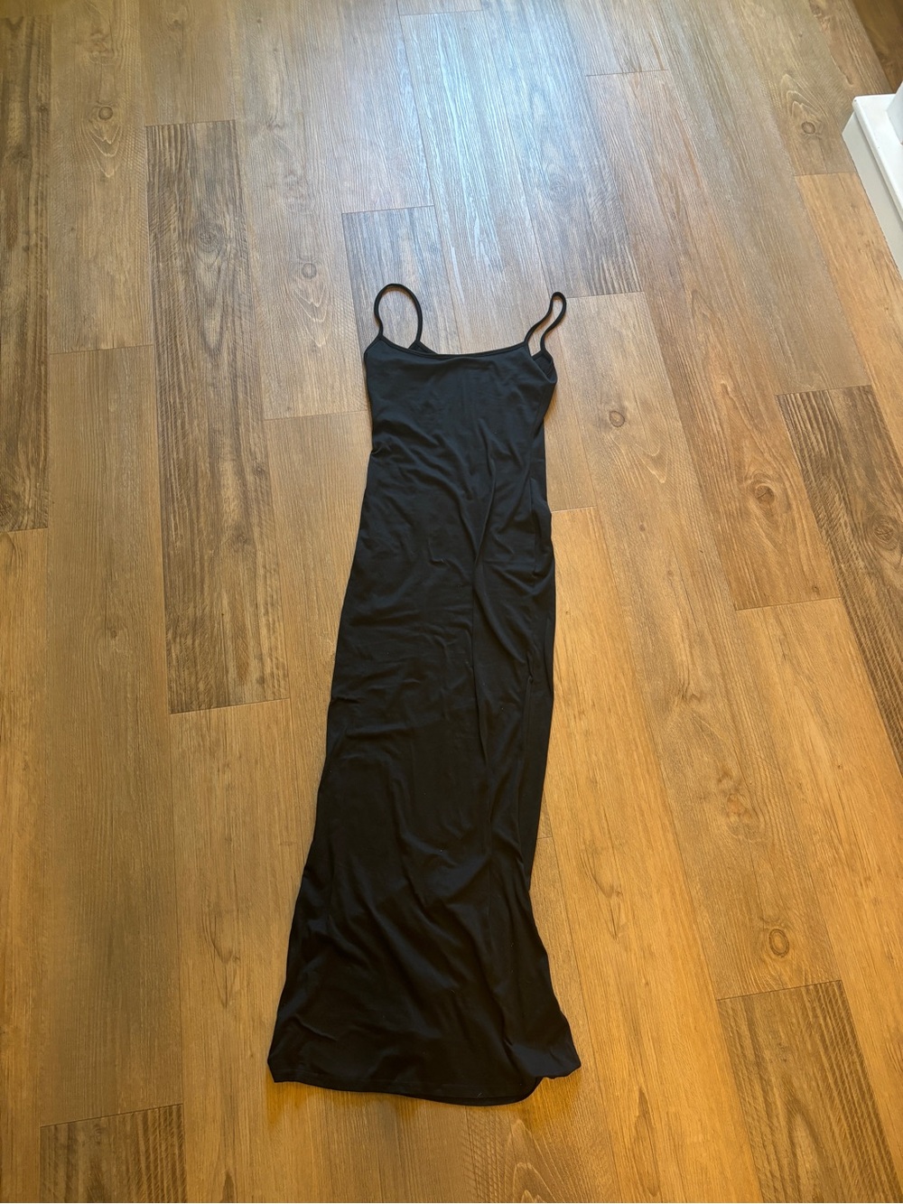 SHEIN Black Spaghetti-Strap Maxi Slip Dress